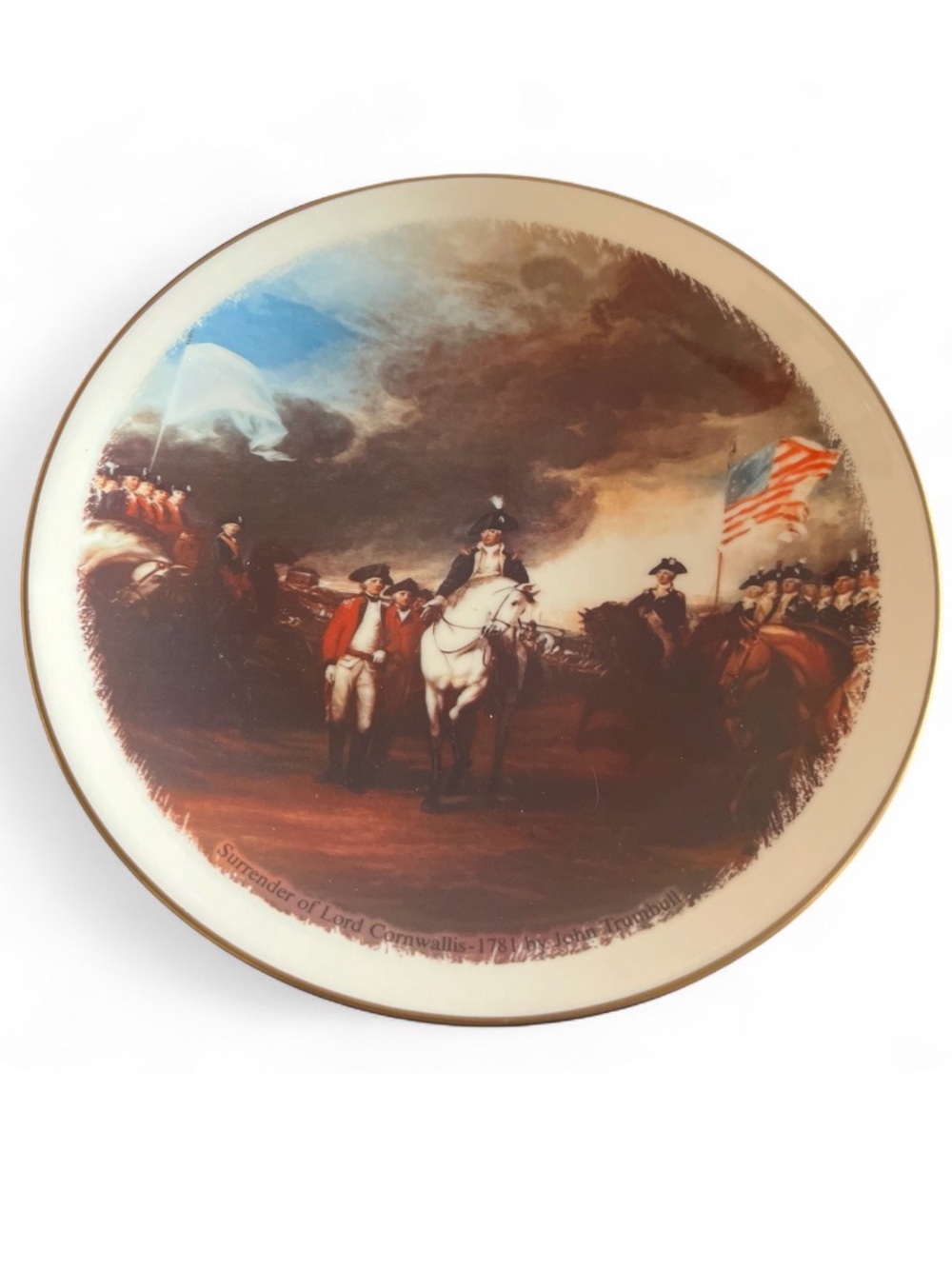 Royal Devon Collectable Plate By John Trumbull Surrender of Lord Cornwallis-1781
